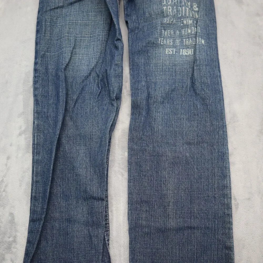 US Polo Assn Jeans Youth 14 26 x 30 Blue Denim Flare Long Boys Pants
